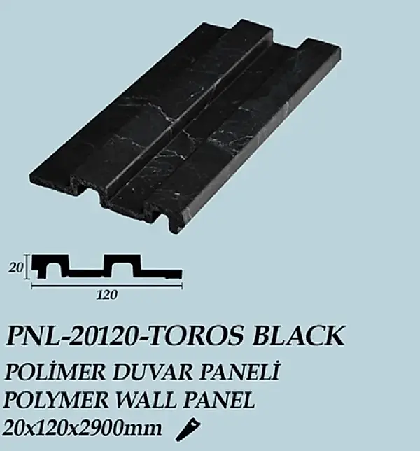 TOROS BLACK POLİMER DUVAR PANELİ 12*280CM