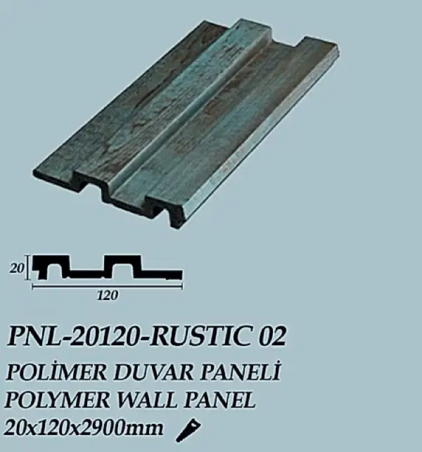 RUSTİK POLİMER DUVAR PANELİ 12*280CM